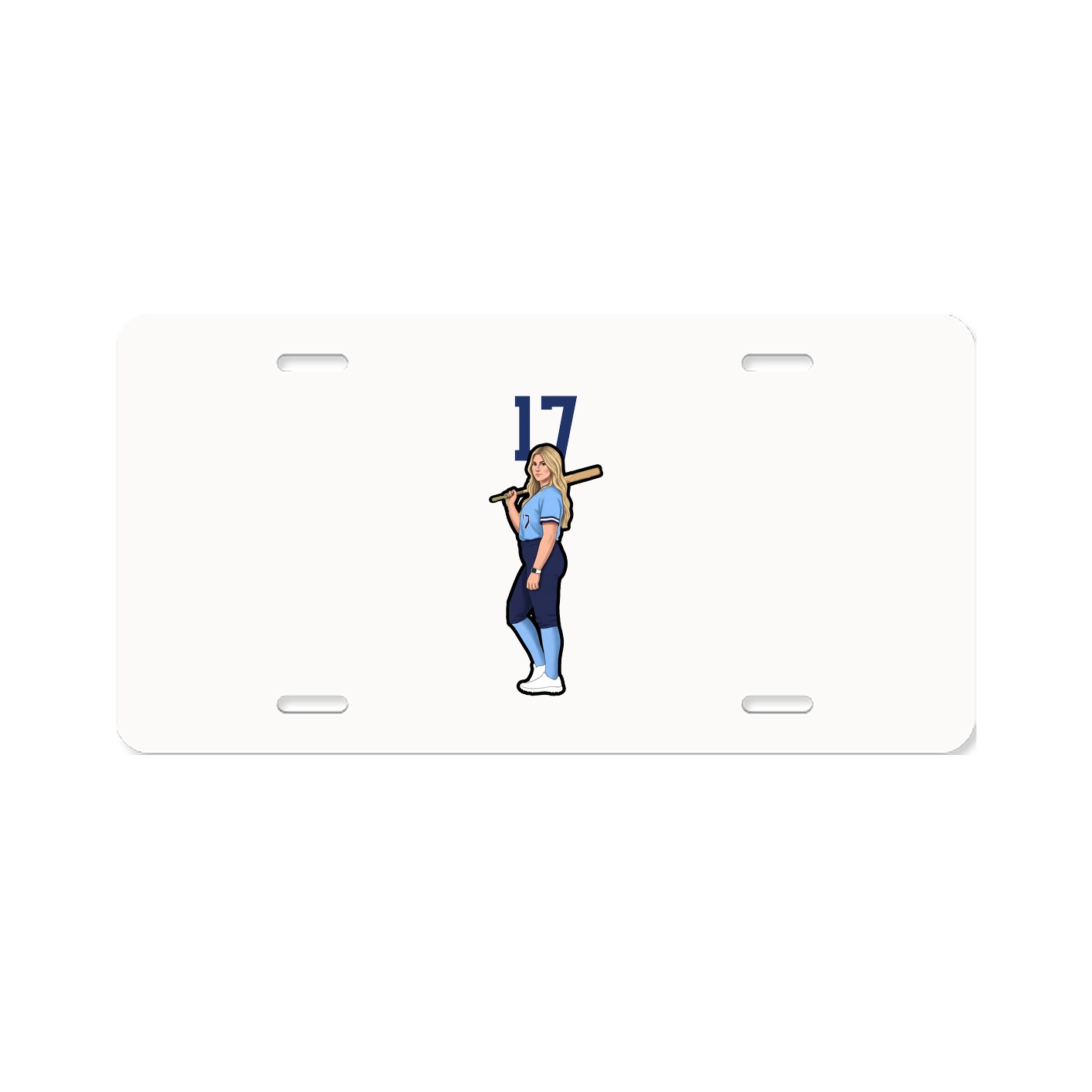 License Plate — Number Top in Classic