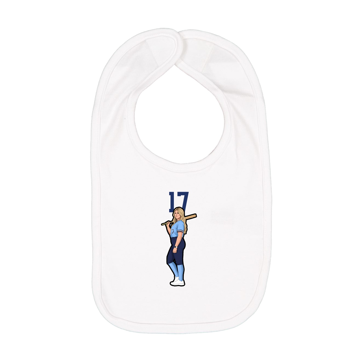 Infant Bib — Number Top in White