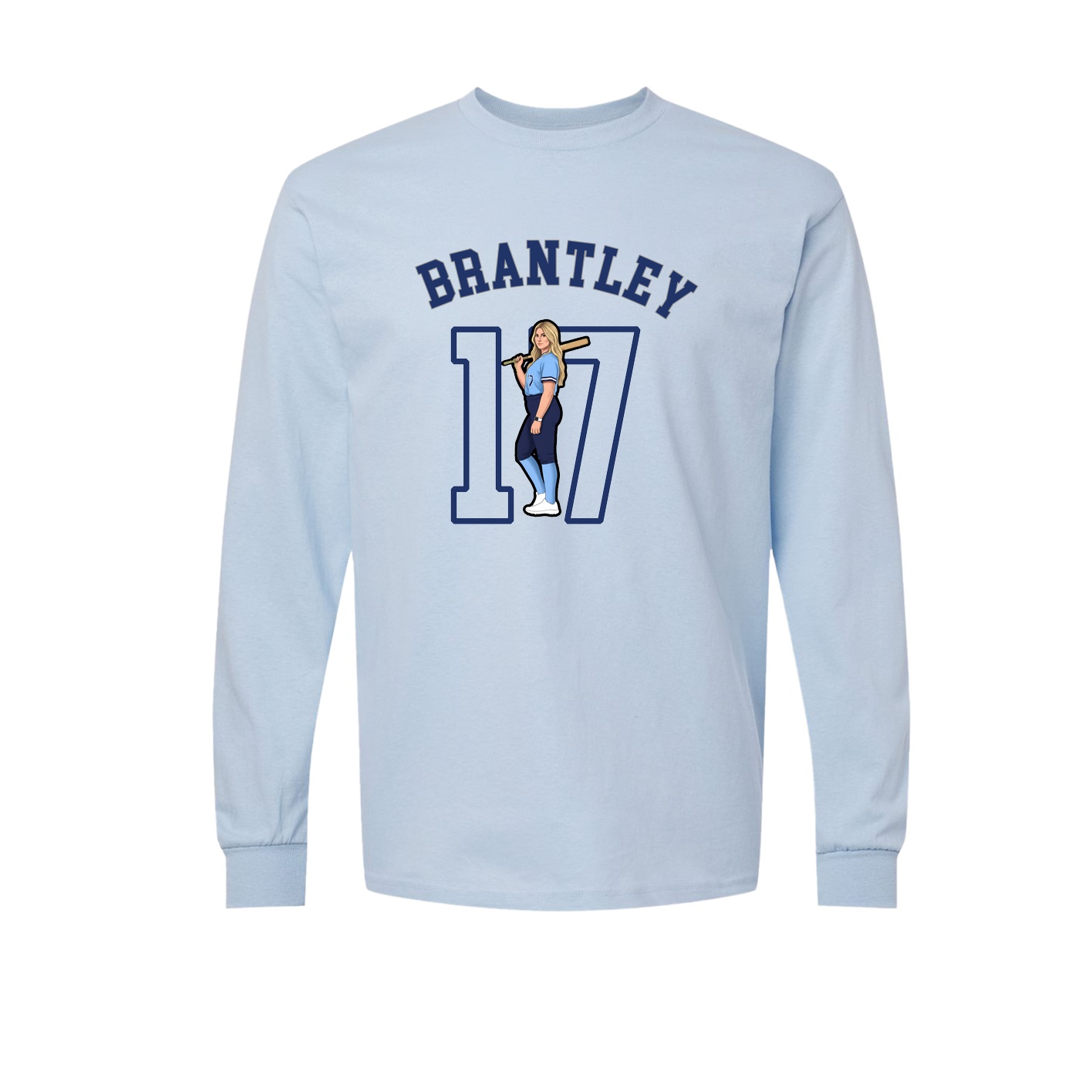 Long Sleeve Tee — Shirsey Arch in Light Blue