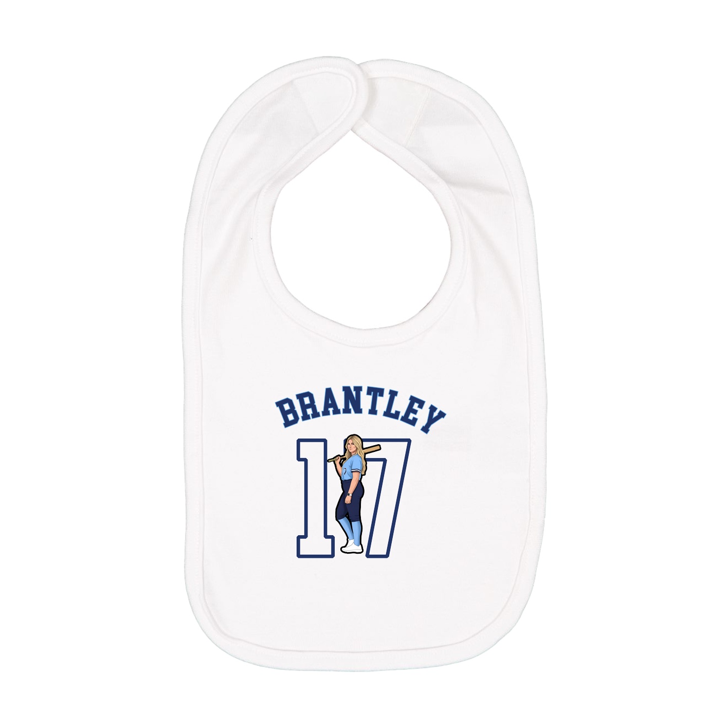 Infant Bib — Shirsey Arch in White