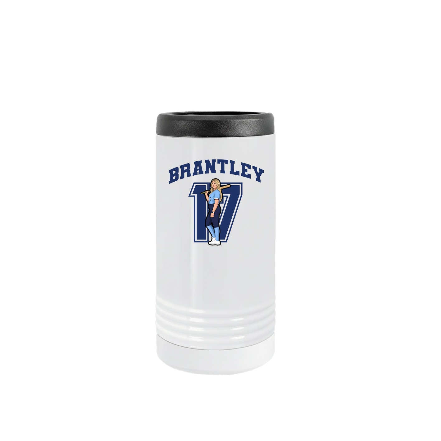 Slim Beverage Holder — Number in White