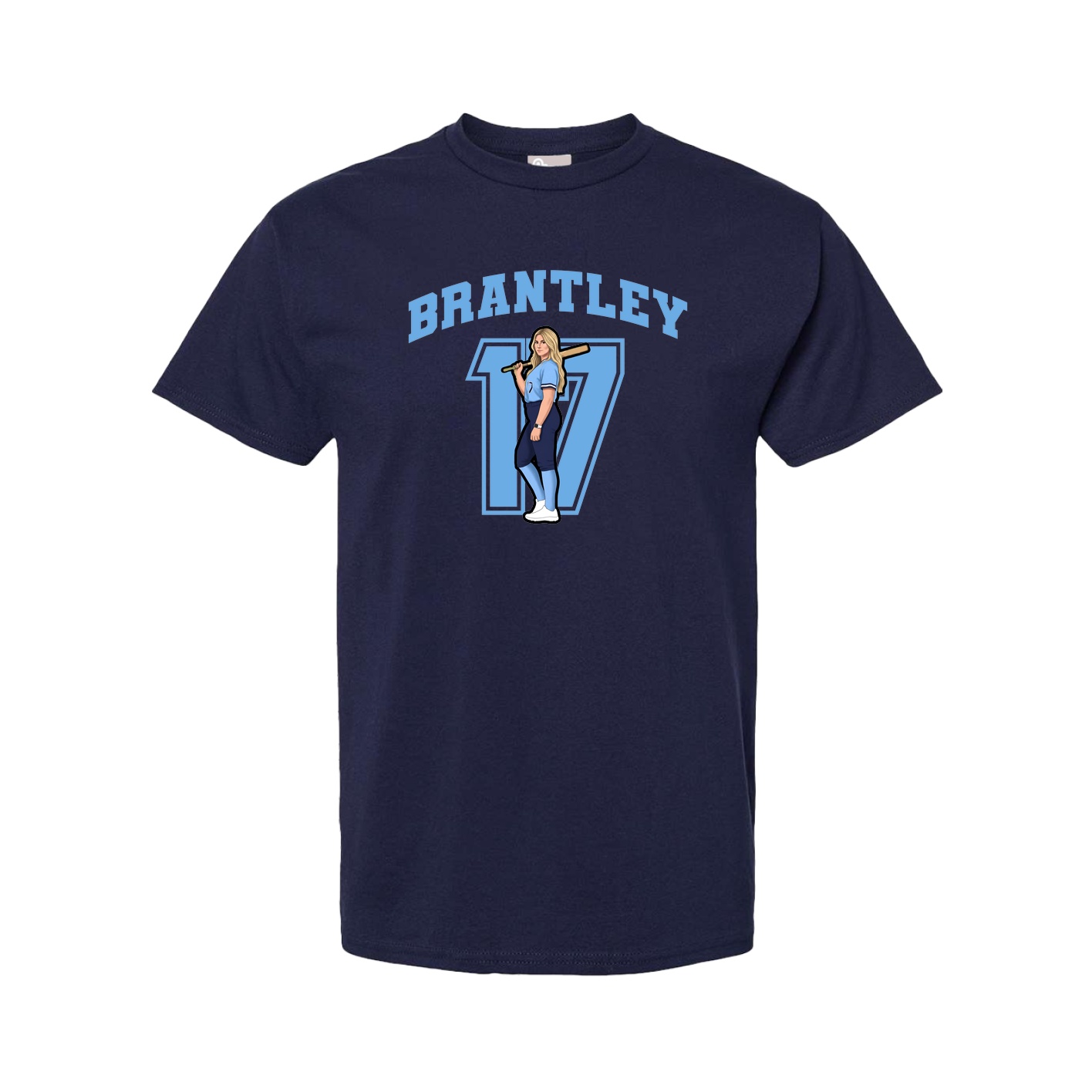 Youth Tee — Number in Navy