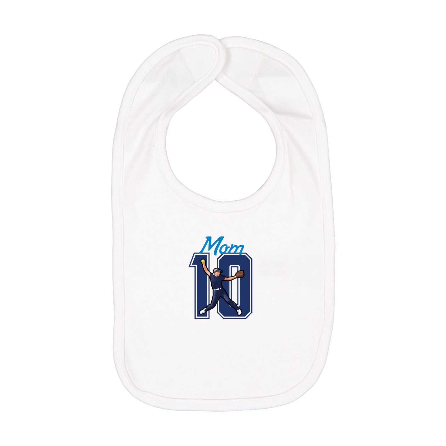 Infant Bib — Mothers Day Shirsey in White