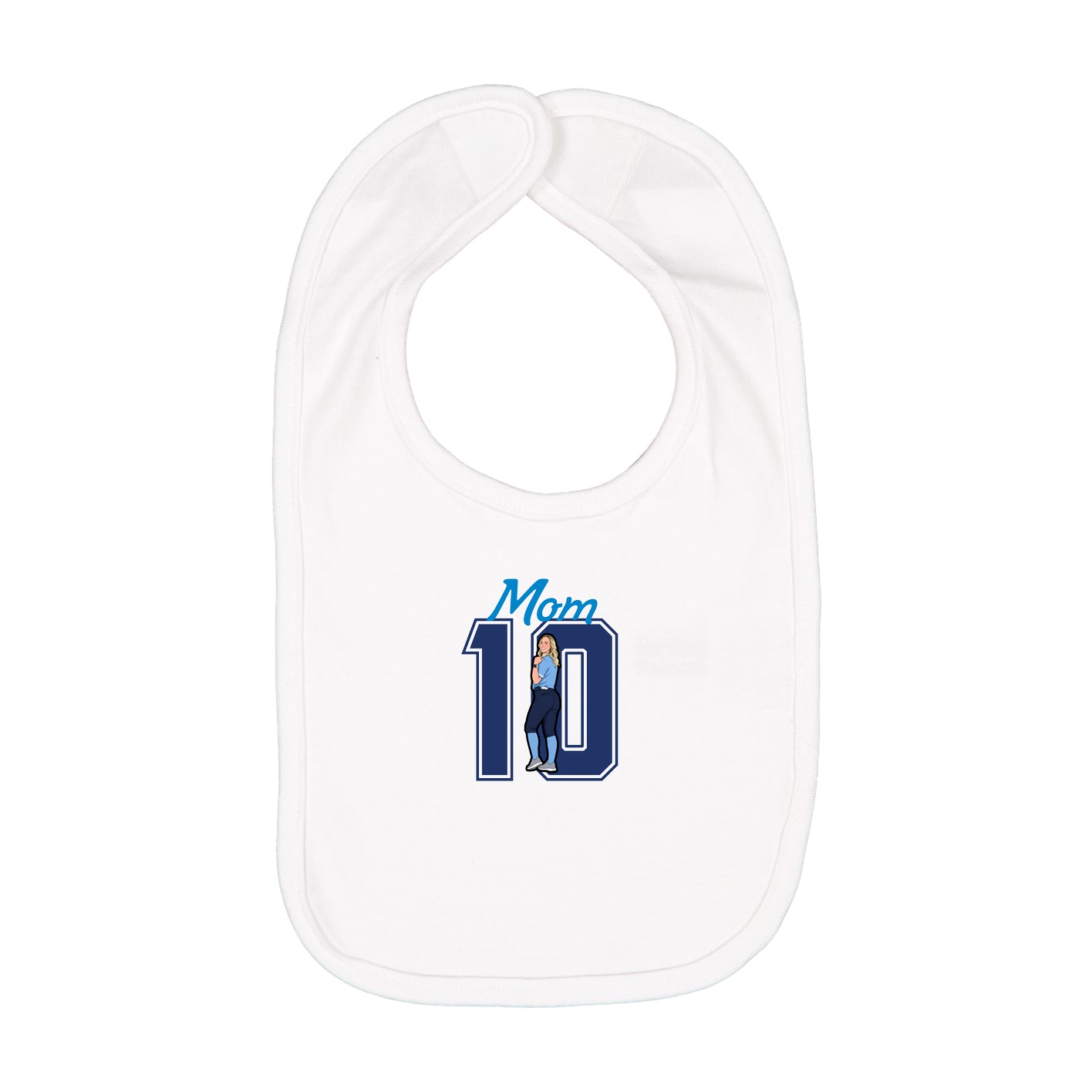 Infant Bib — Mothers Day Shirsey in White