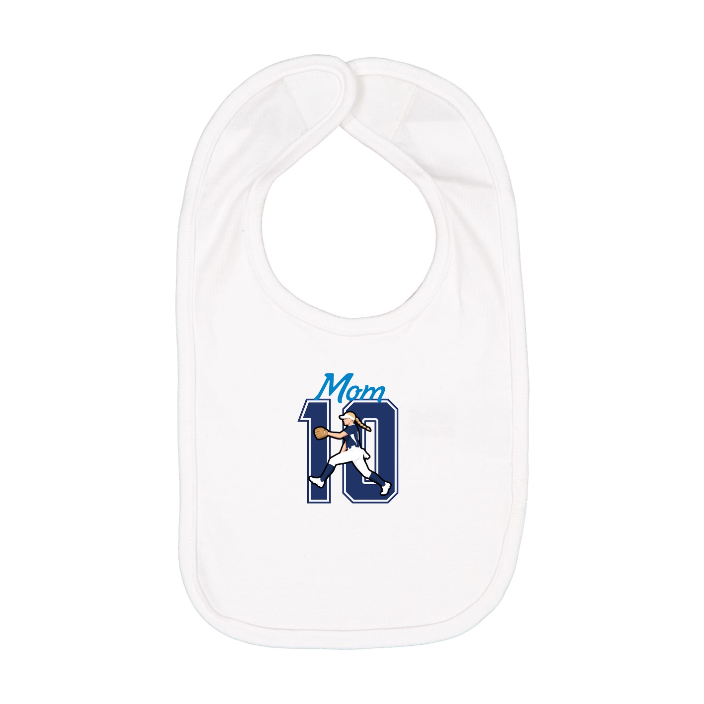 Infant Bib — Mothers Day Shirsey in White