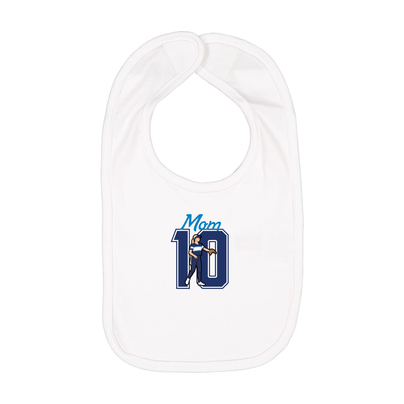 Infant Bib — Mothers Day Shirsey in White