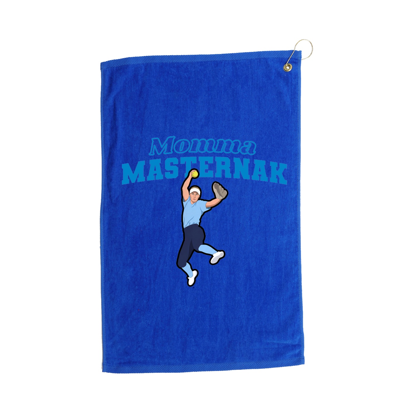 Golf Towel — Mothers Day Block in Royal