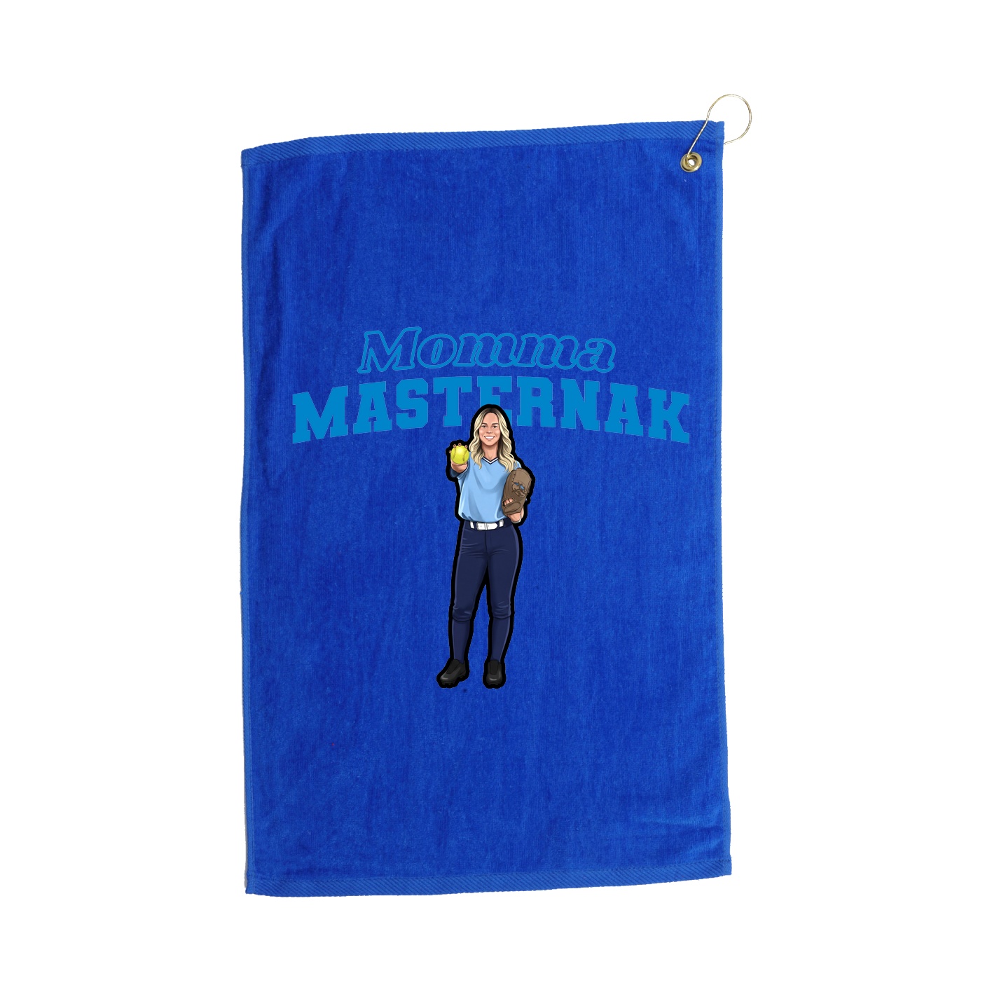 Golf Towel — Mothers Day Block in Royal