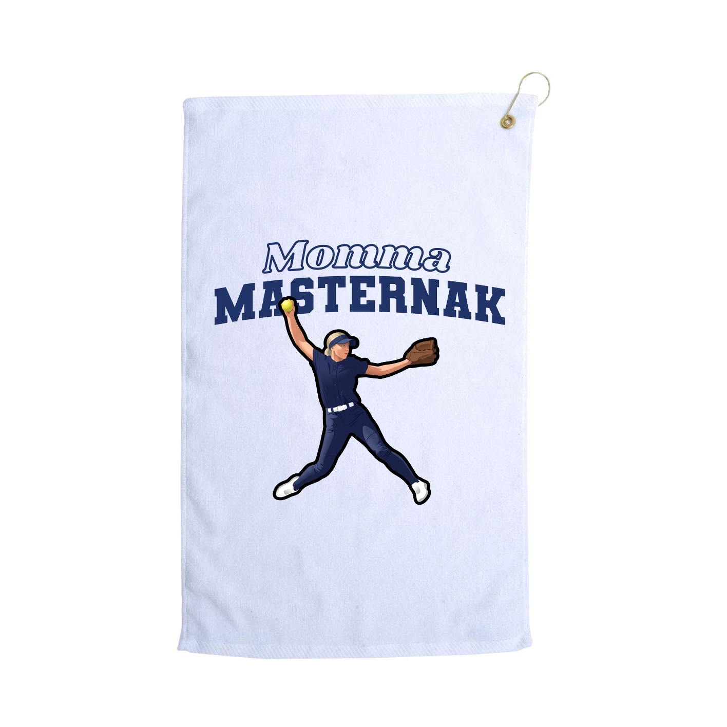 Golf Towel — Mothers Day Block in White