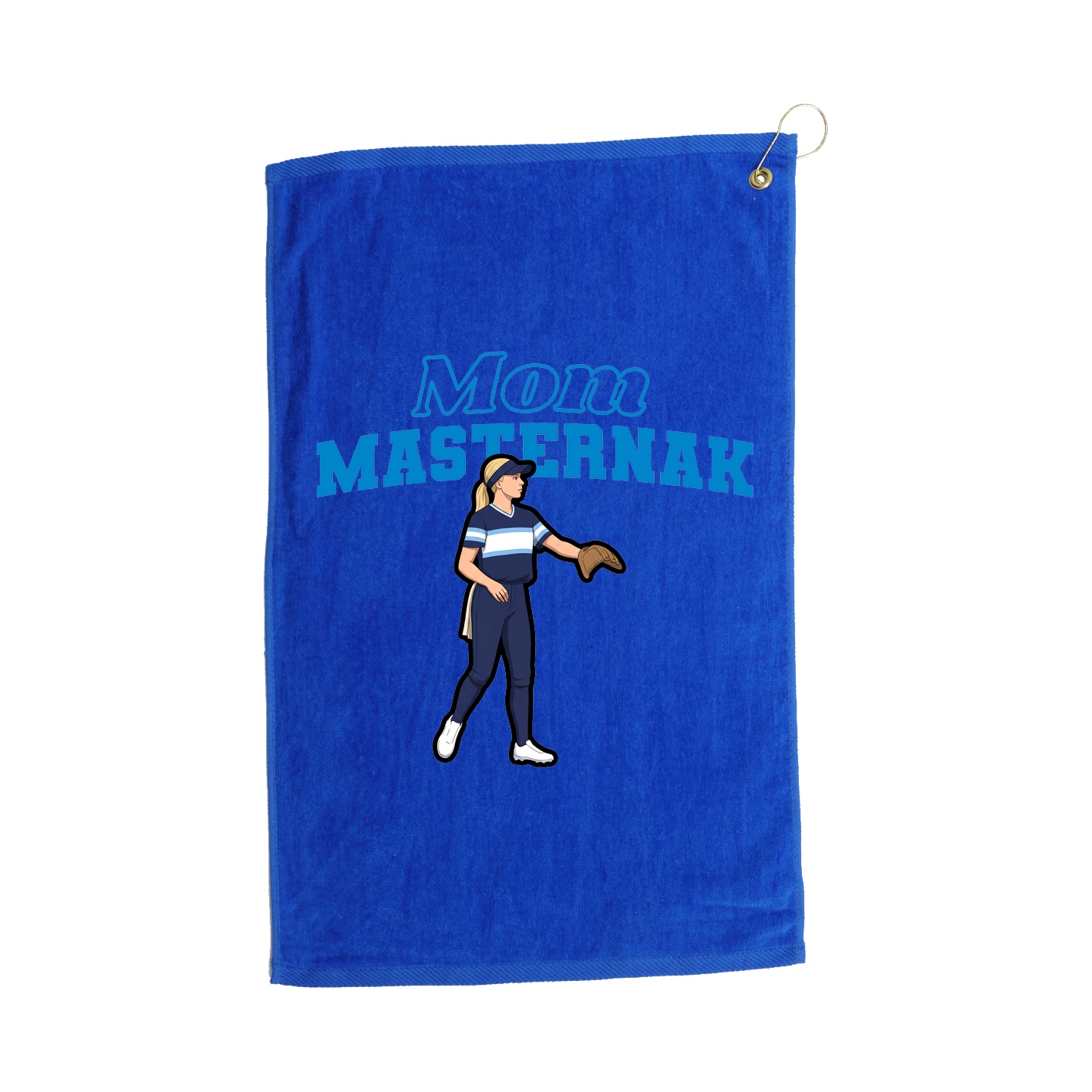 Golf Towel — Mothers Day Block in Royal