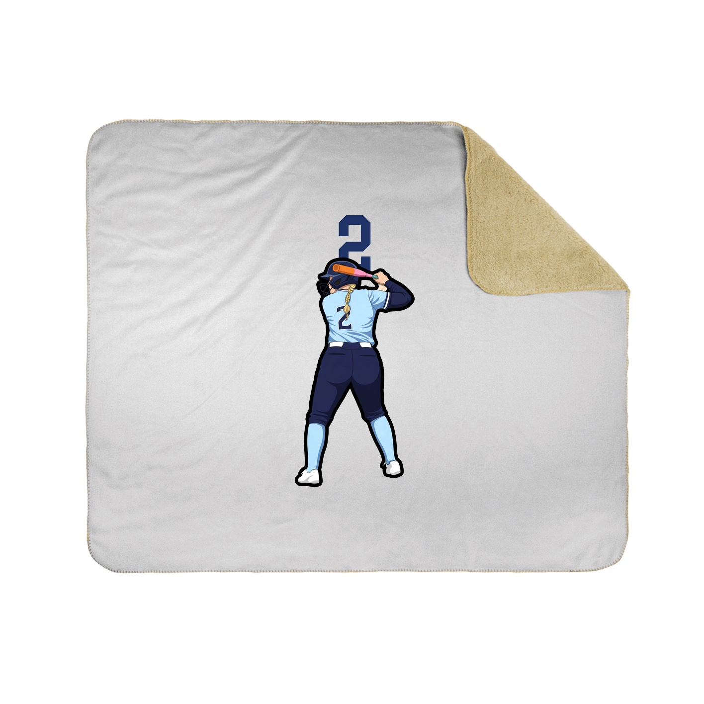 Throw Blanket — Number Top in White