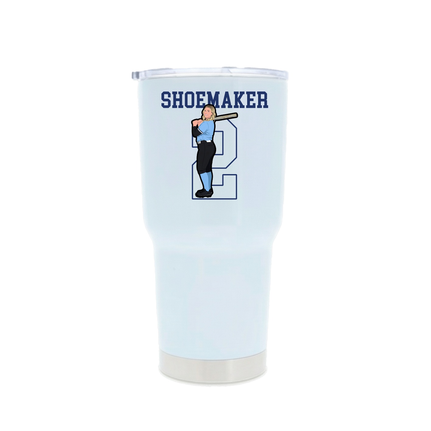 30oz Stainless Steel Tumbler — Shirsey in White