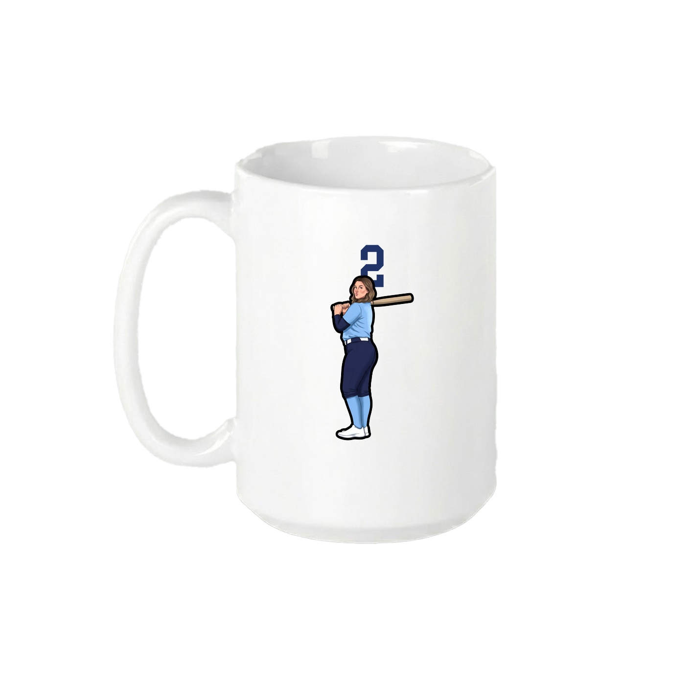15oz Coffee Mug — Number Top in White