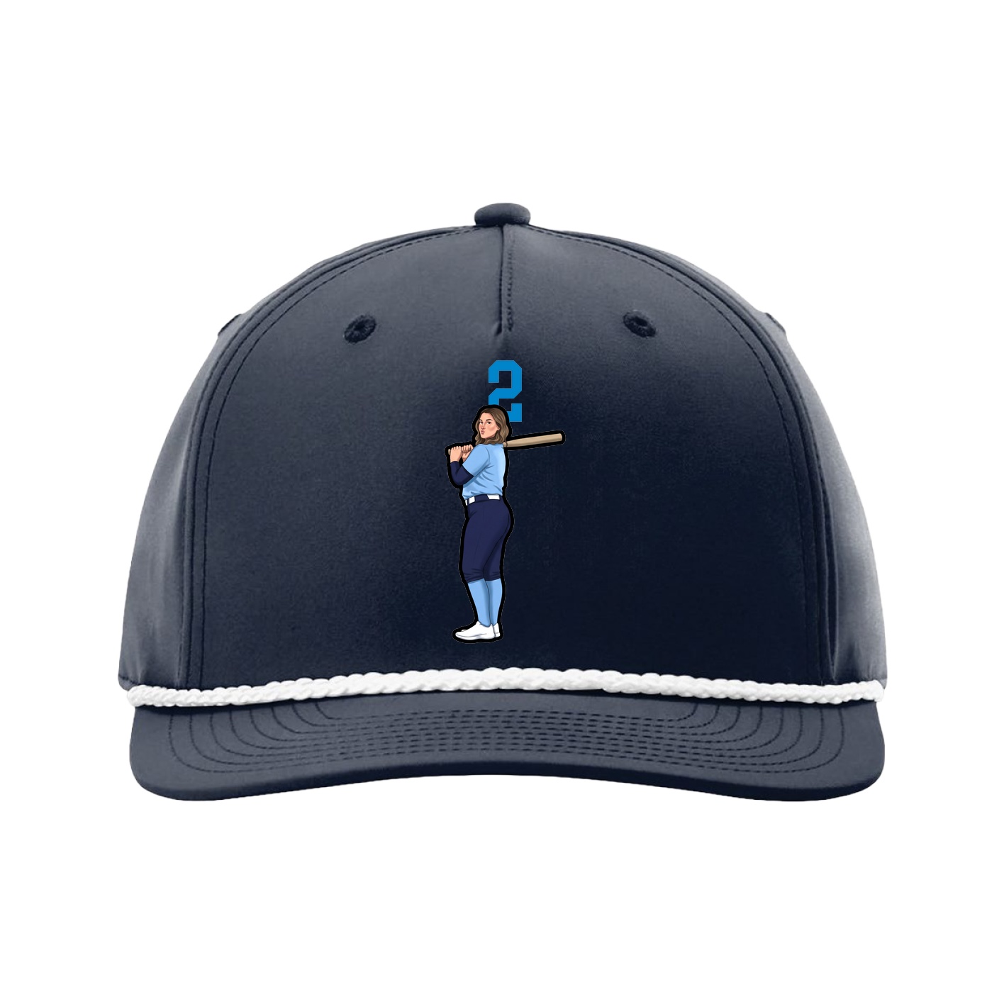 Five-Panel Classic Rope Cap — Number Top in Navy