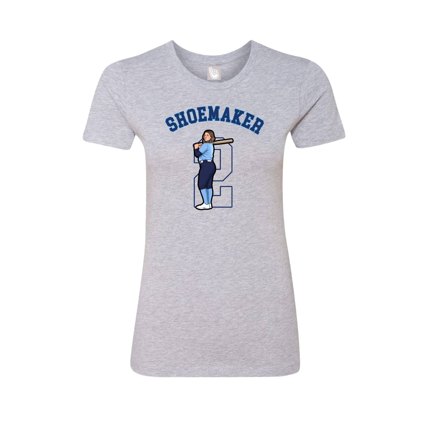 Fitted Women's Tee — Shirsey Arch in Grey