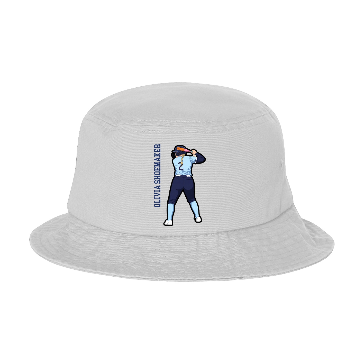 Bucket Cap — Name Vertical in White