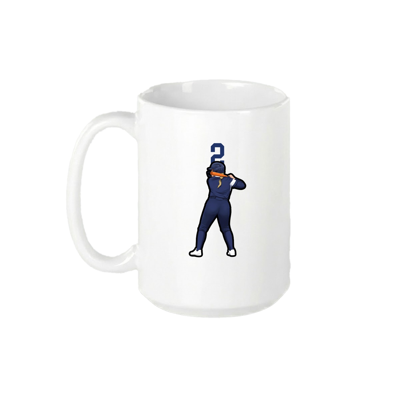 15oz Coffee Mug — Number Top in White