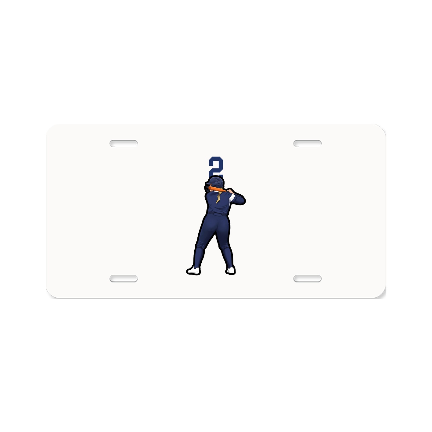 License Plate — Number Top in Classic