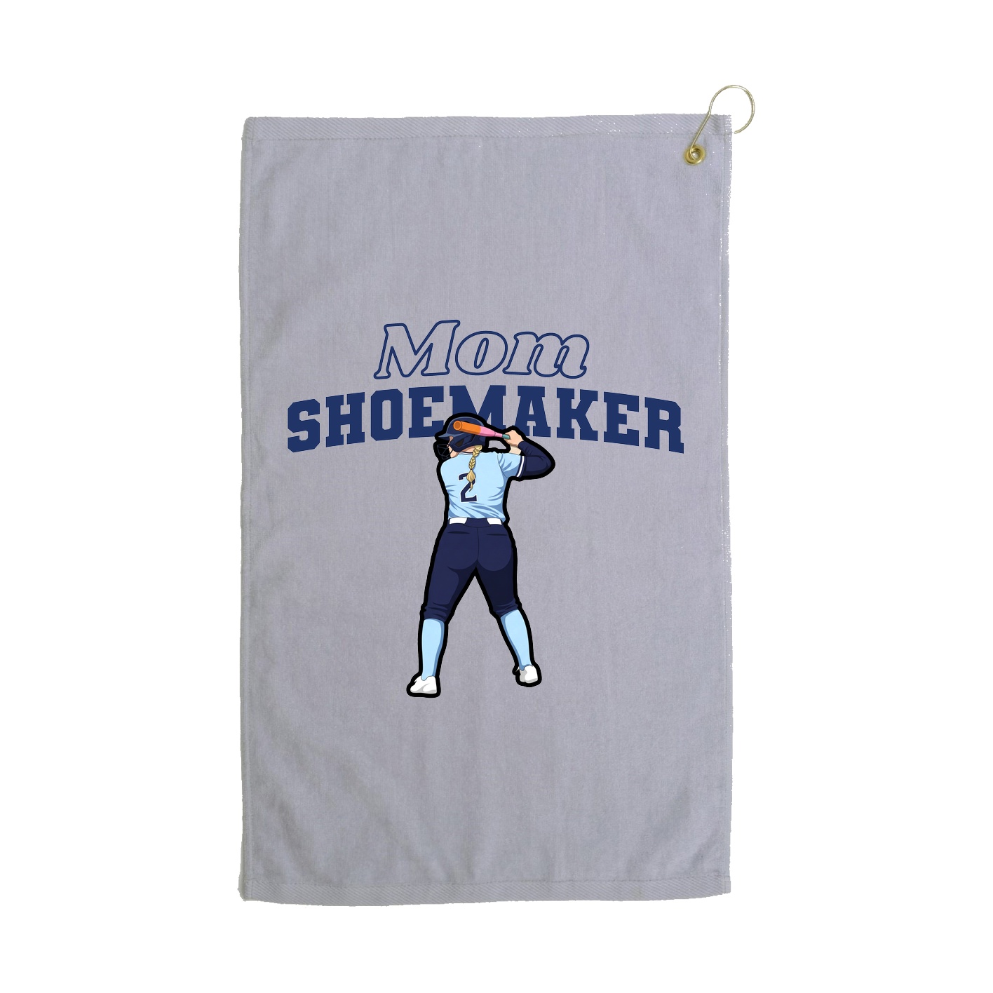 Golf Towel — Mothers Day Block in Grey