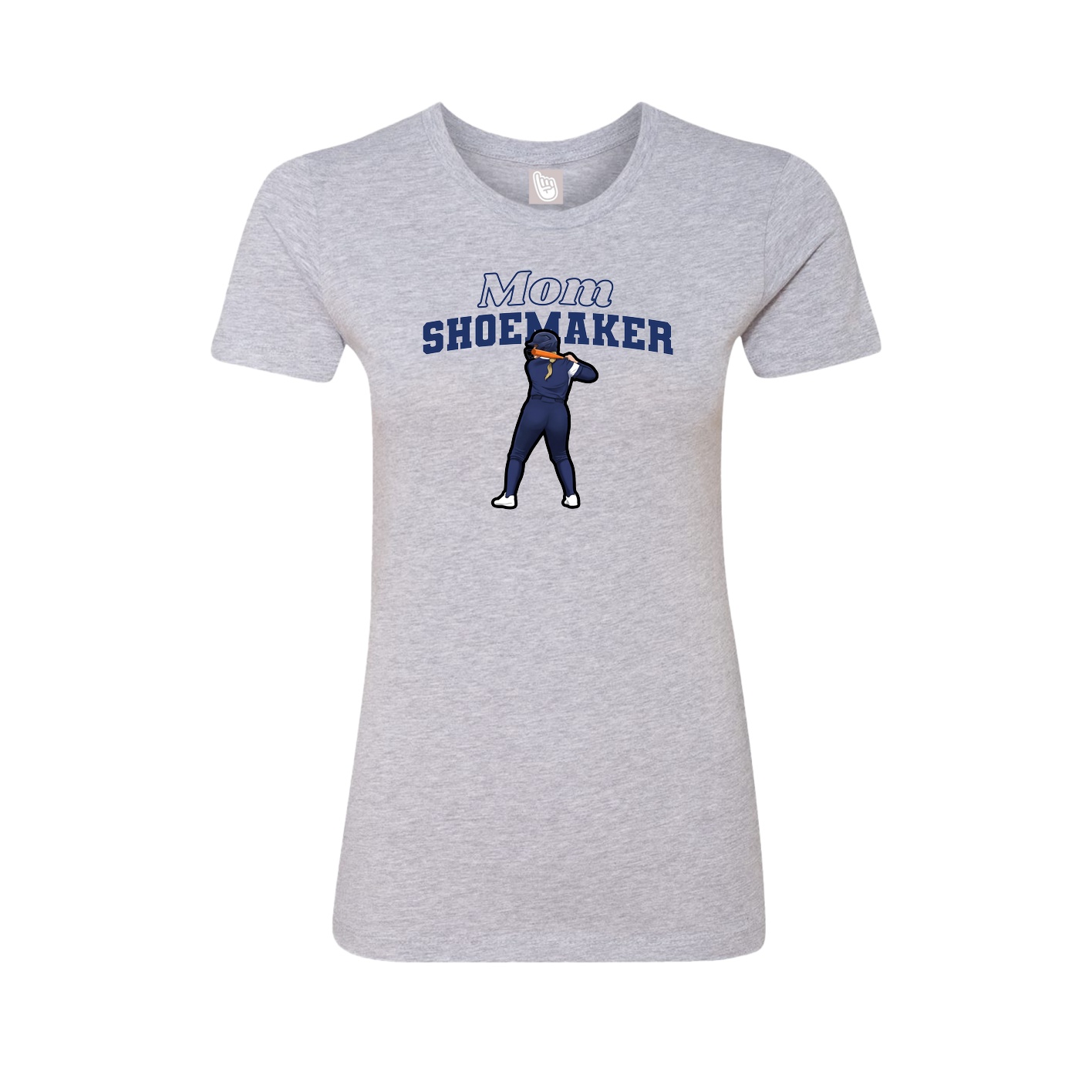 Womens Tee — Mothers Day Block in Grey
