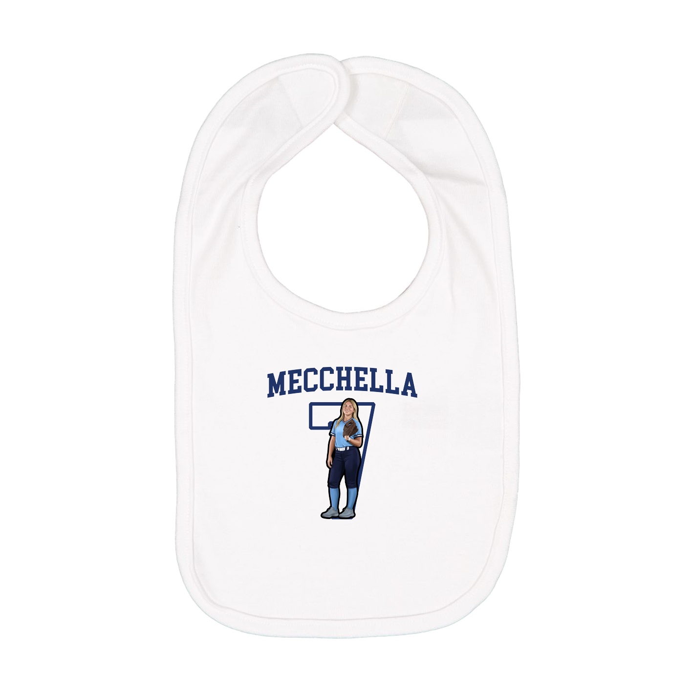 Infant Bib — Shirsey in White