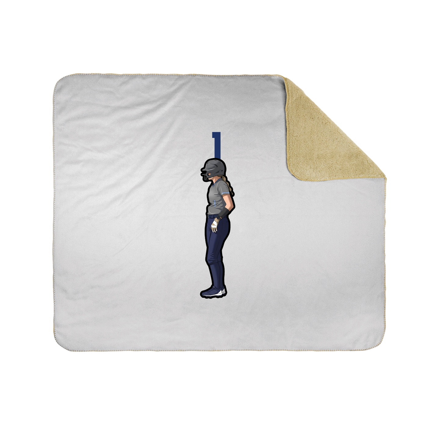 Throw Blanket — Number Top in White