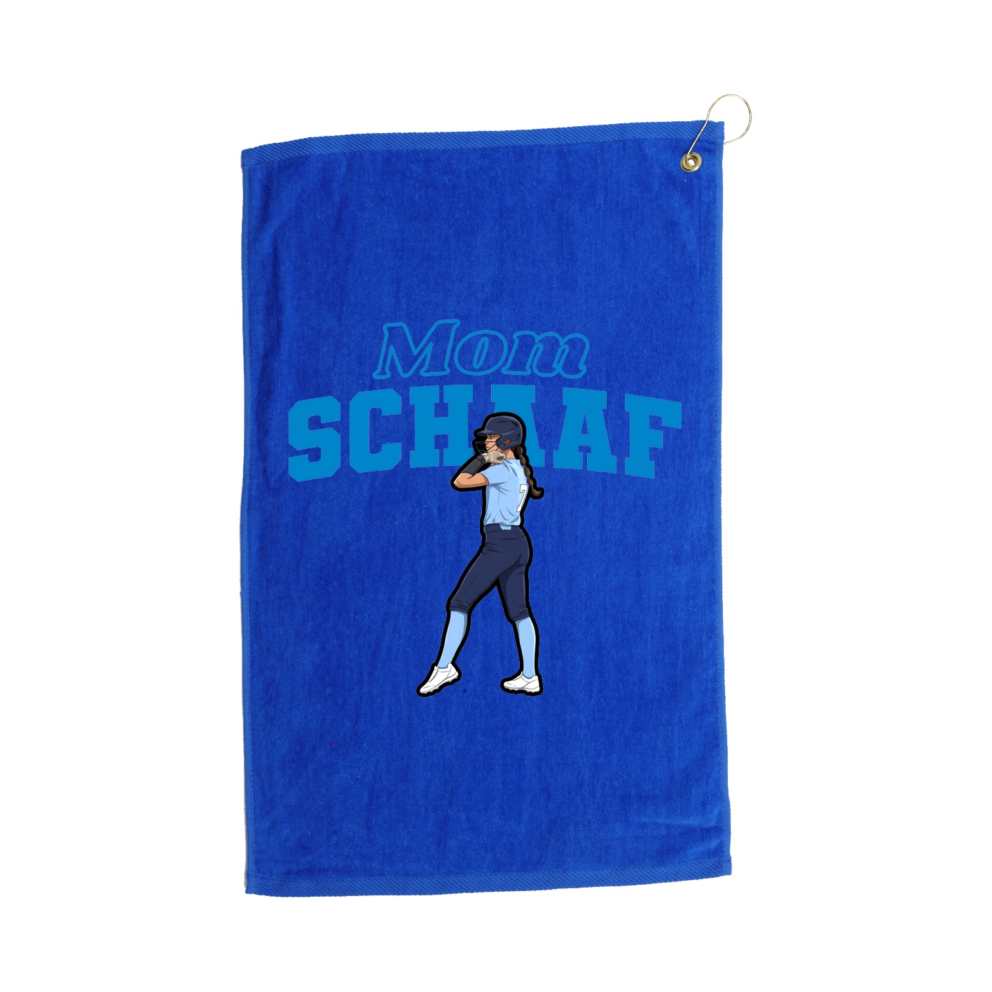 Golf Towel — Mothers Day Block in Royal