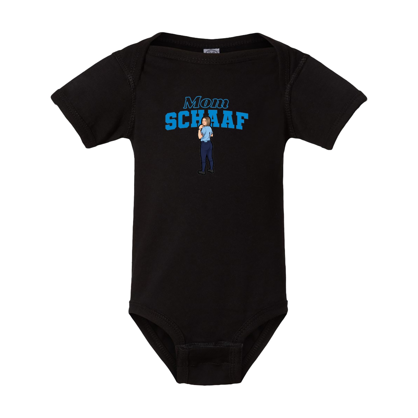 Baby Onesie — Mothers Day Block in Black