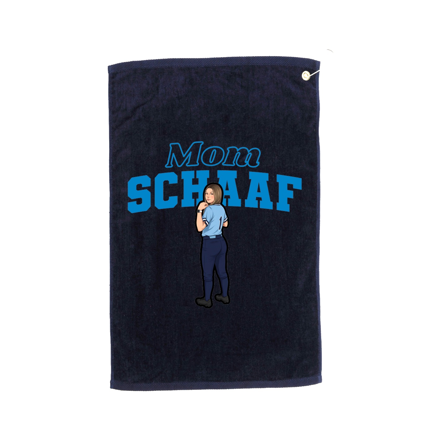 Golf Towel — Mothers Day Block in Navy