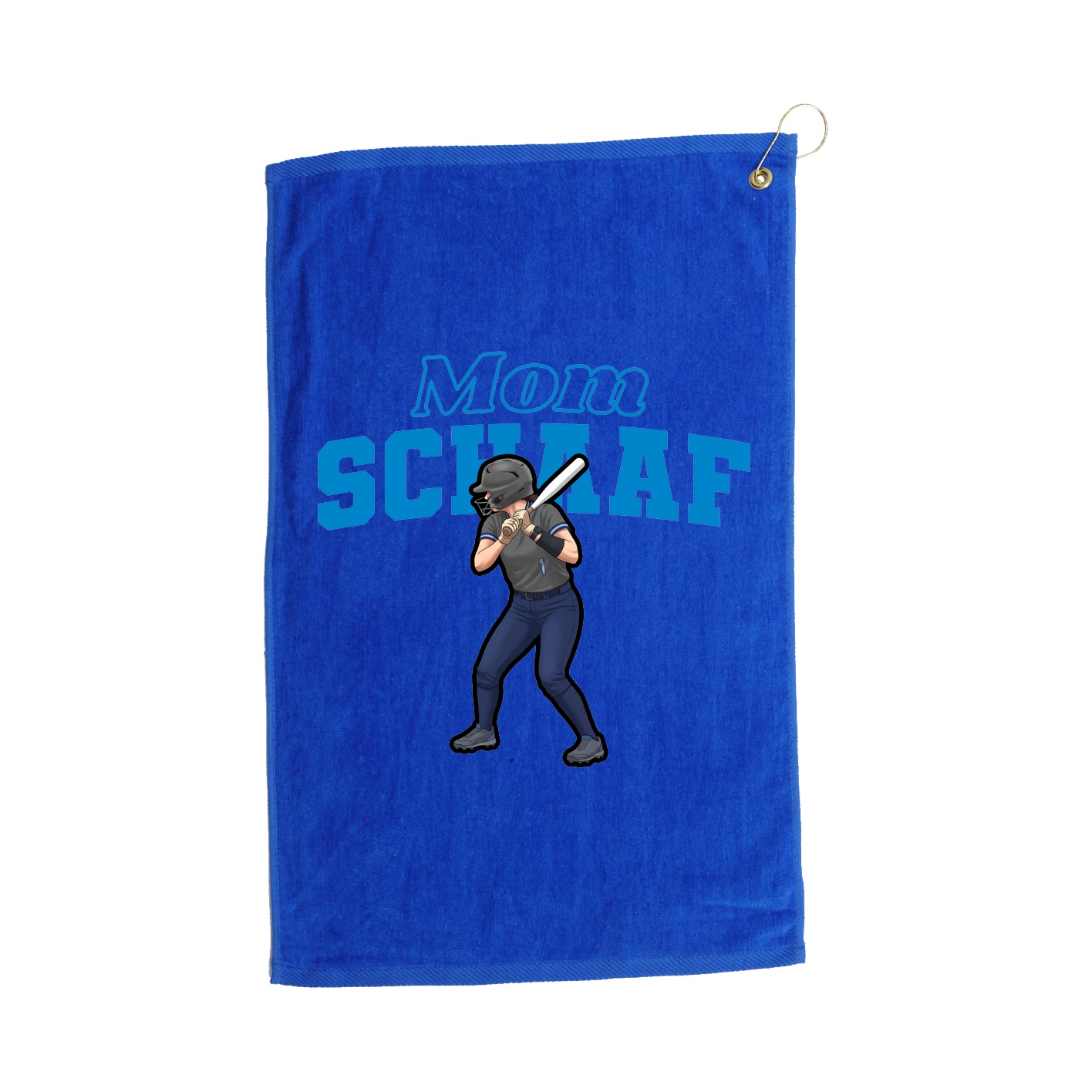 Golf Towel — Mothers Day Block in Royal