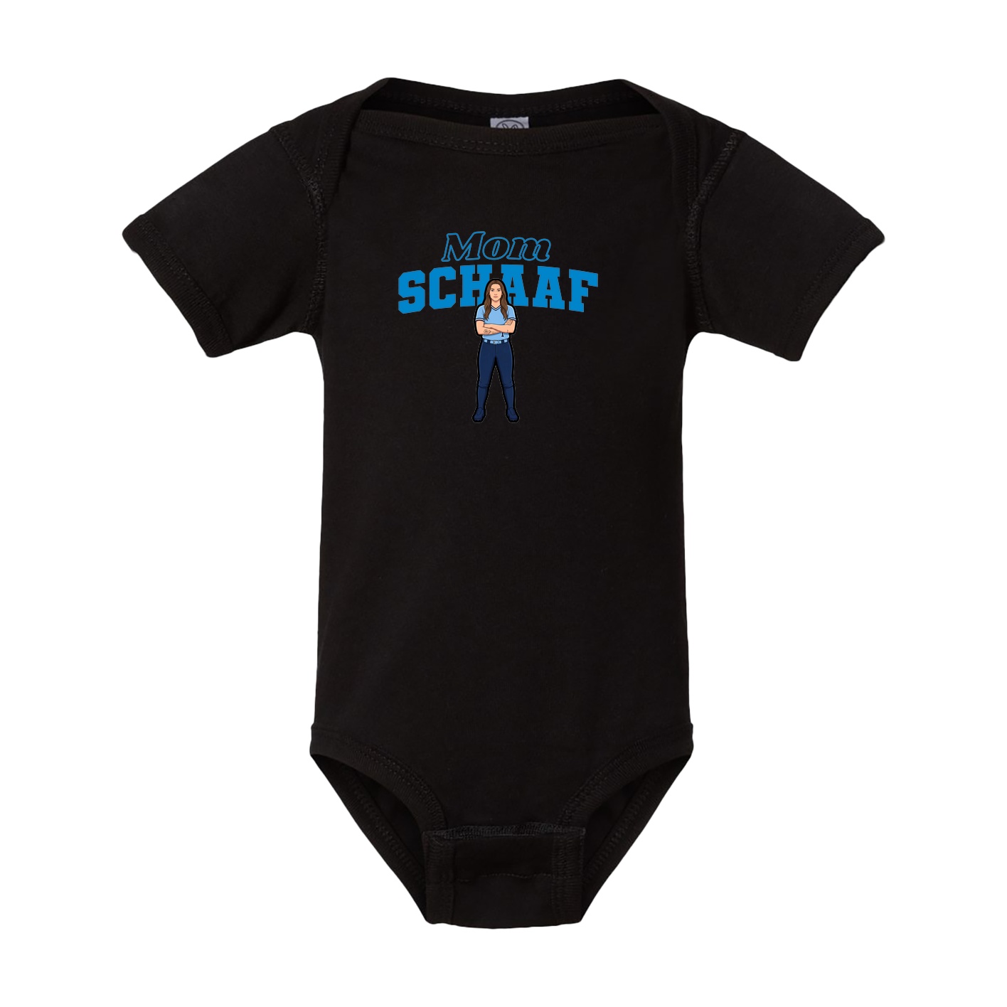Baby Onesie — Mothers Day Block in Black