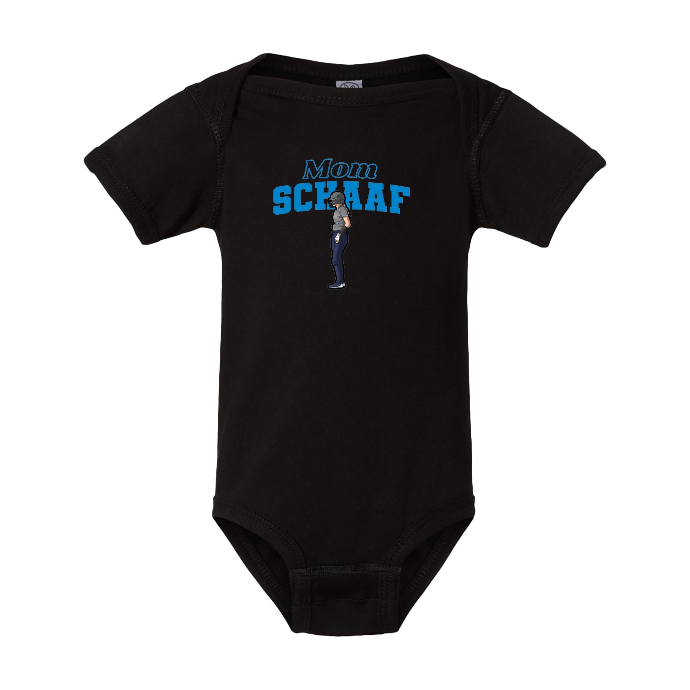 Baby Onesie — Mothers Day Block in Black
