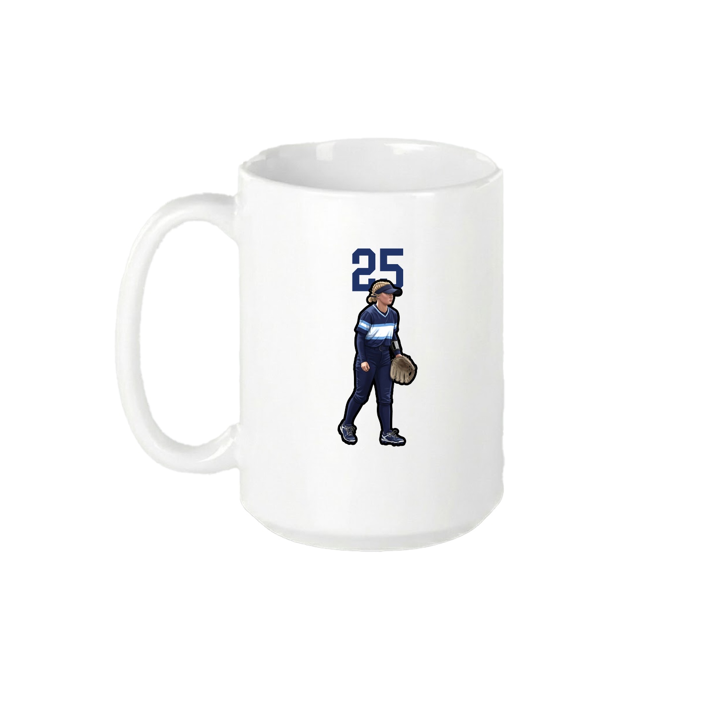 15oz Coffee Mug — Number Top in White