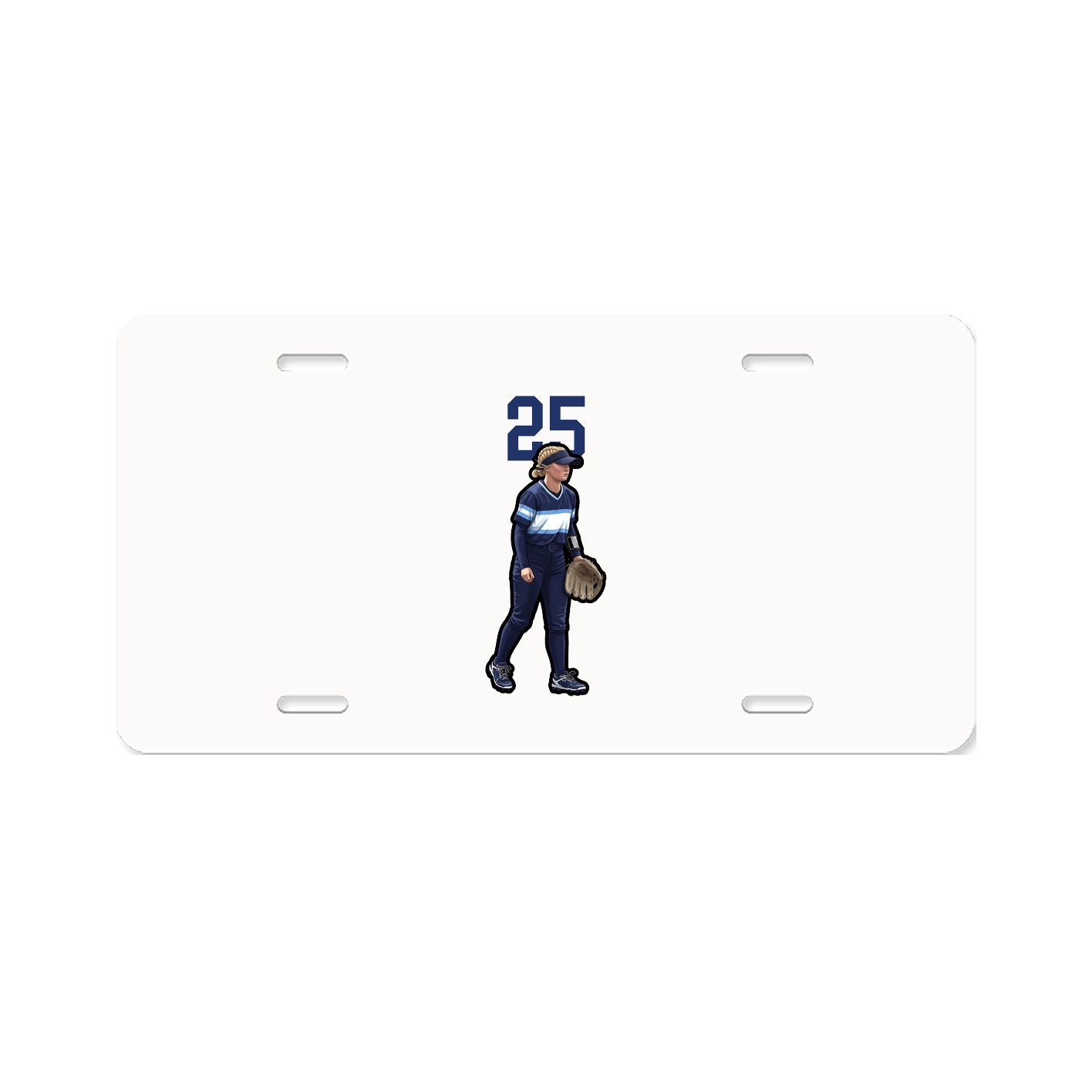 License Plate — Number Top in Classic