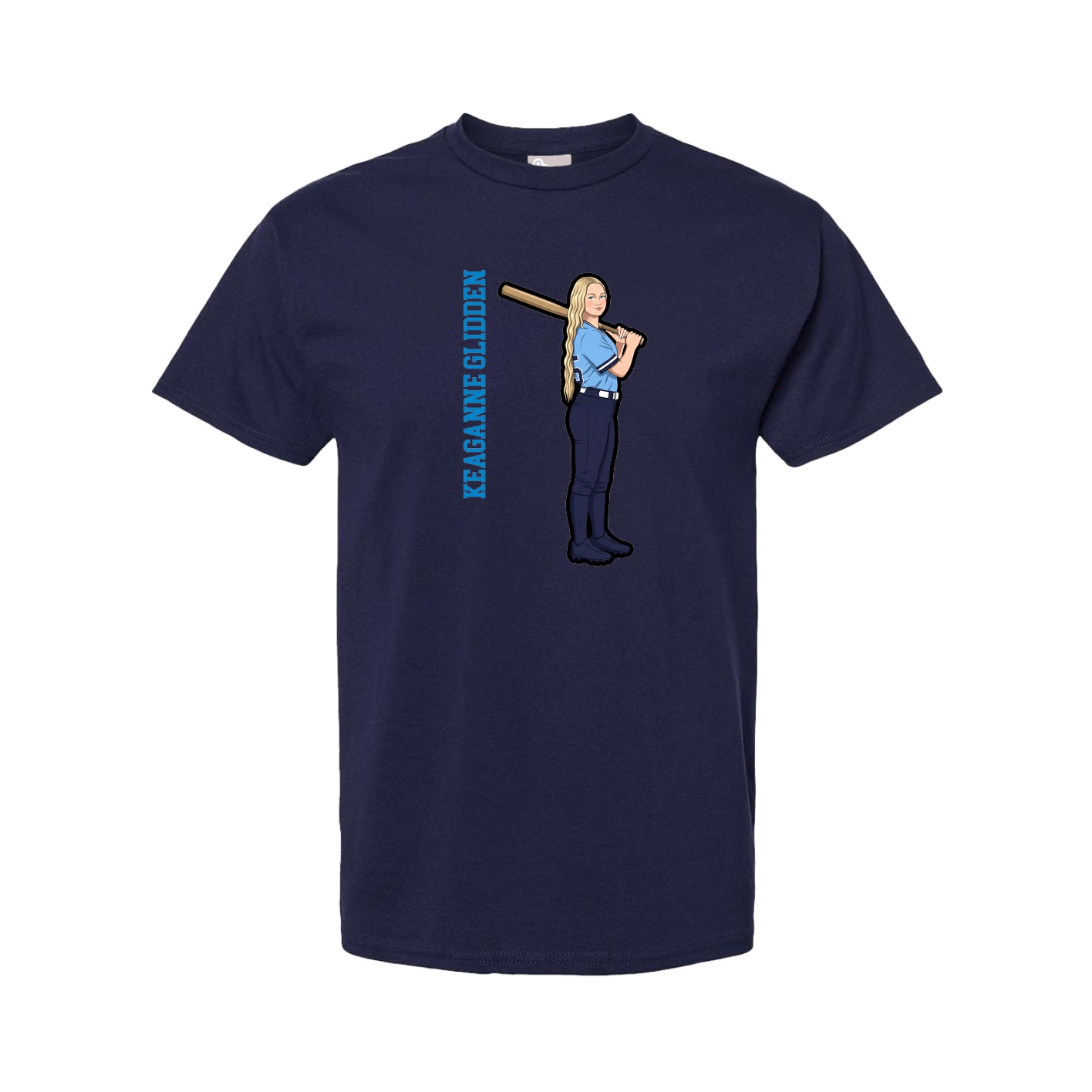Tee — Name Vertical in Navy