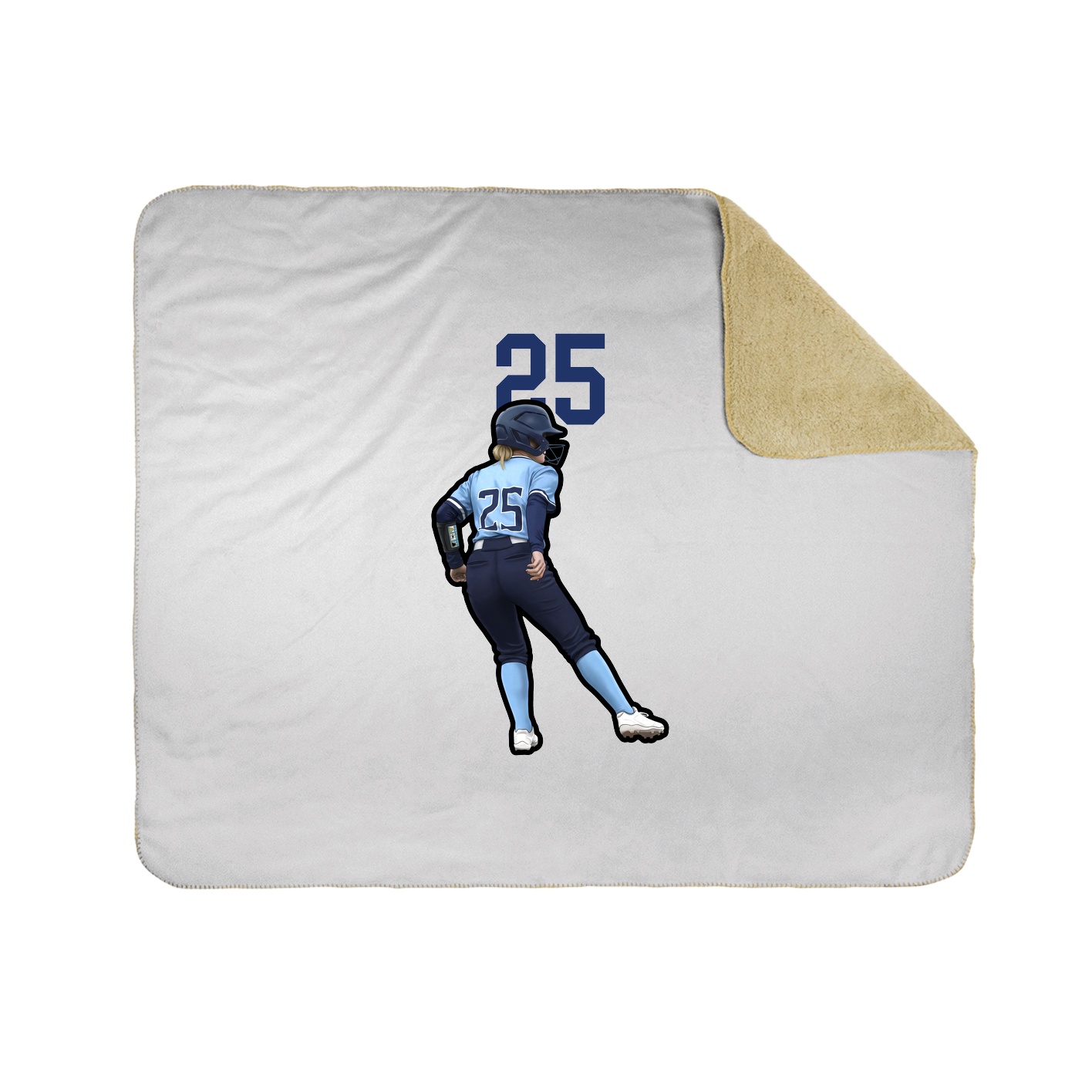 Throw Blanket — Number Top in White