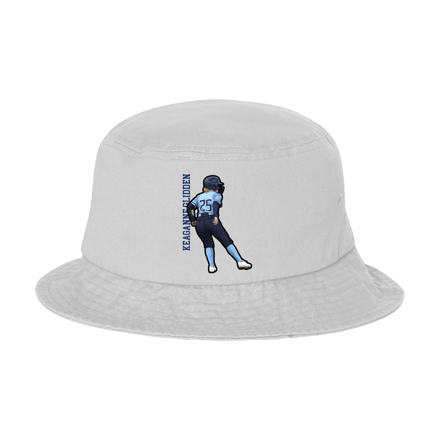 Bucket Cap — Name Vertical in White