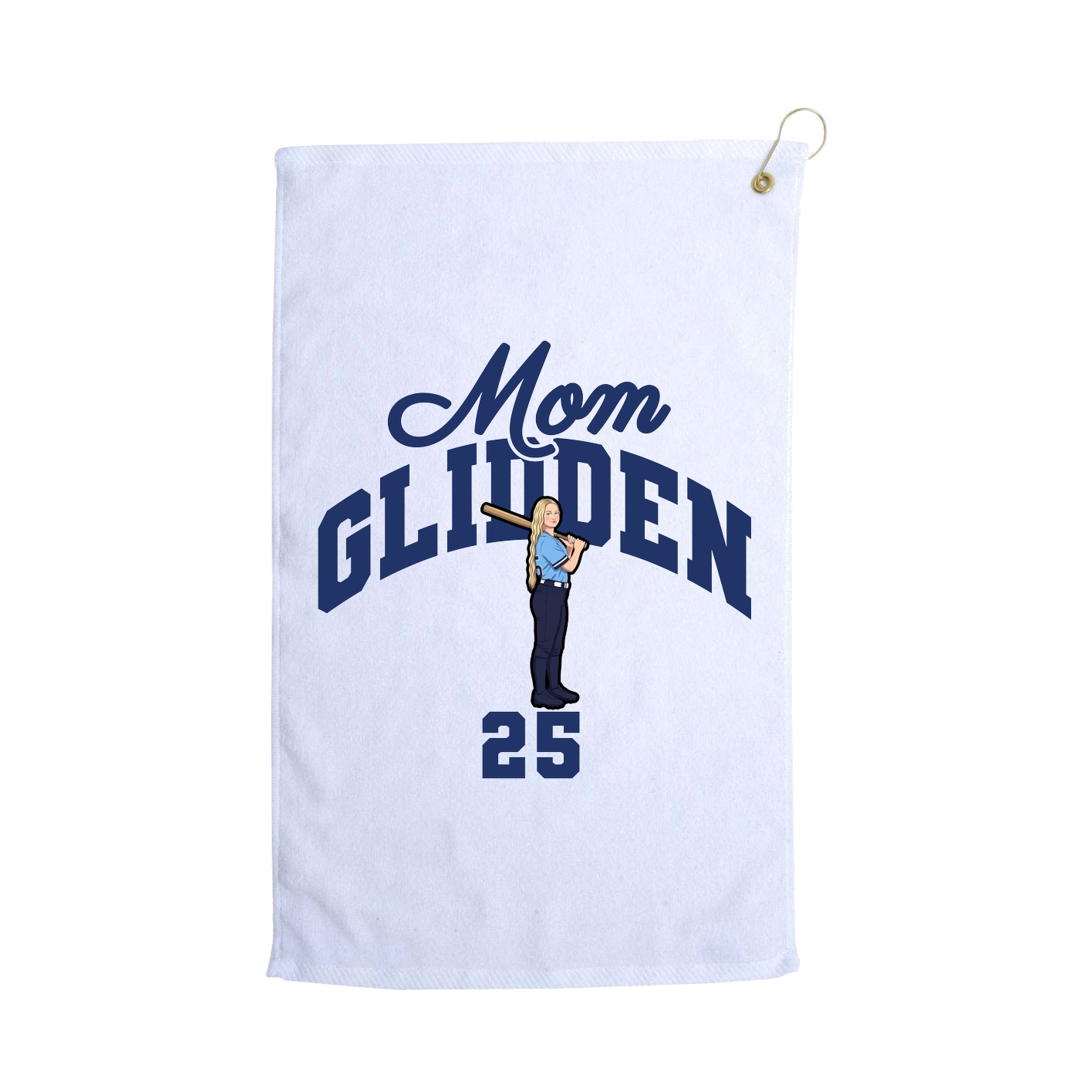Golf Towel — Mothers Day Arch in White