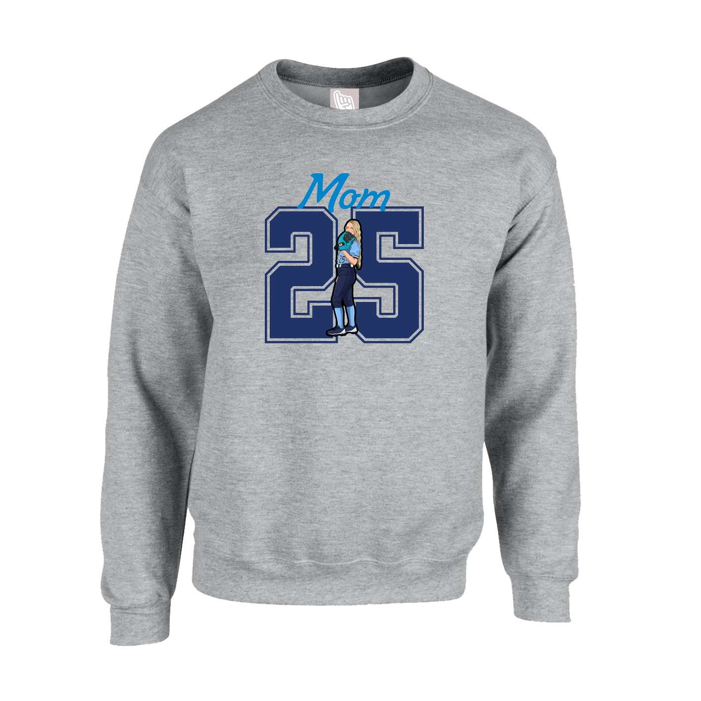 Fleece Crew — Mothers Day Shirsey in Grey