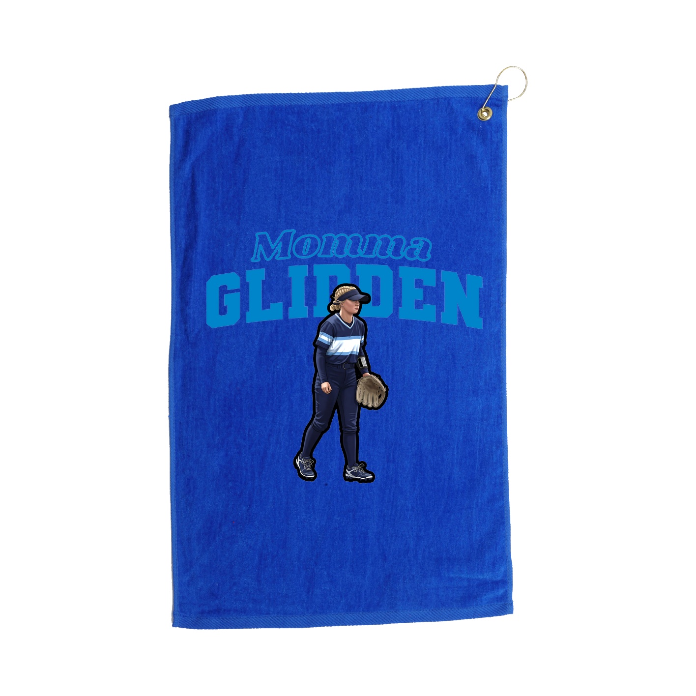 Golf Towel — Mothers Day Block in Royal