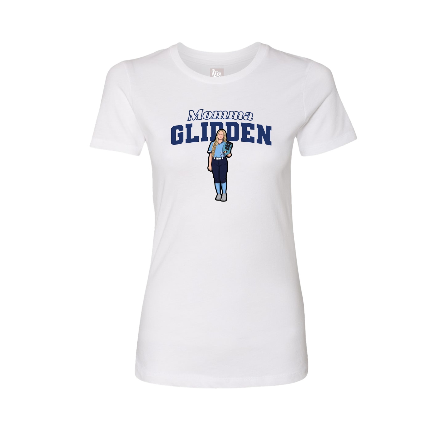Womens Tee — Mothers Day Block in White