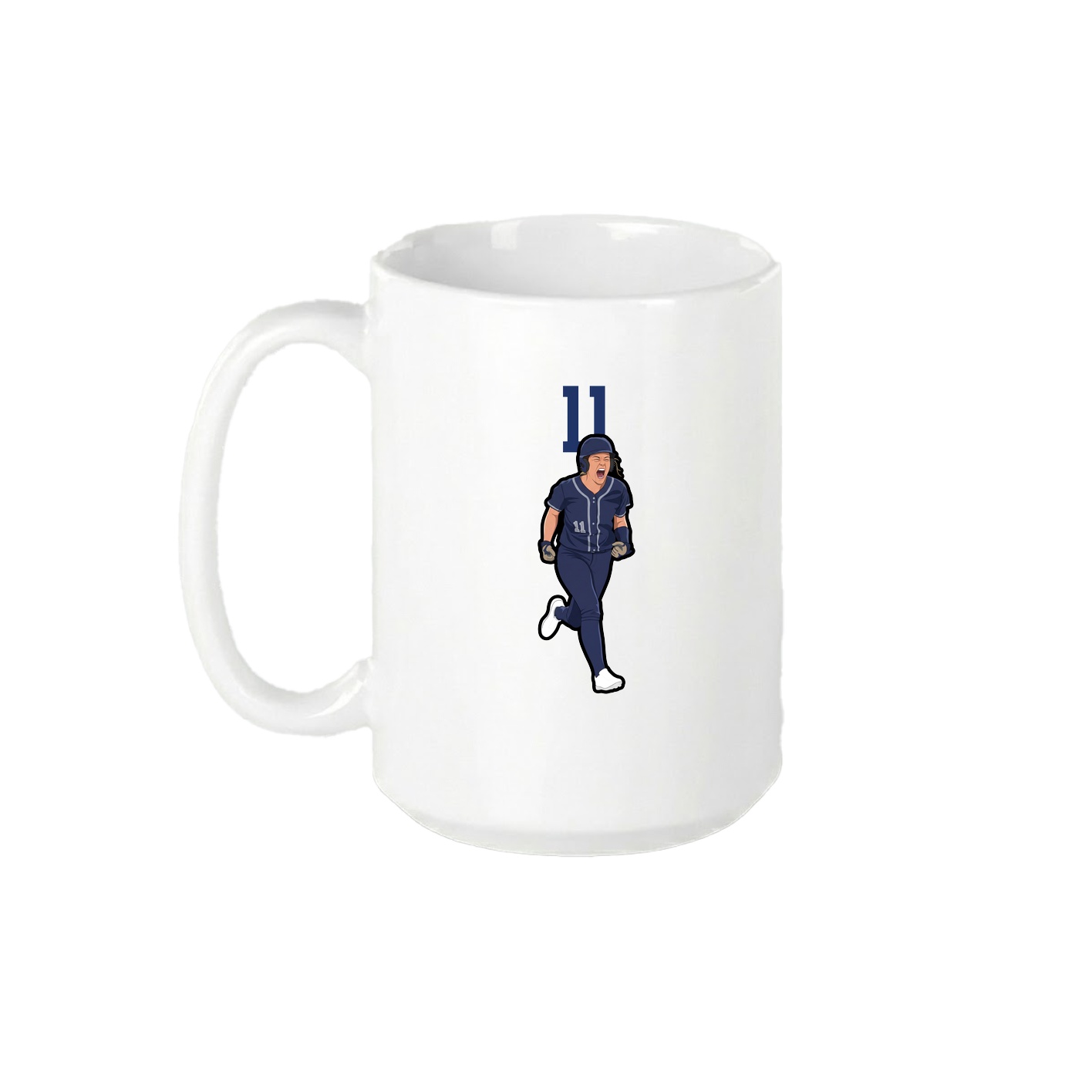15oz Coffee Mug — Number Top in White