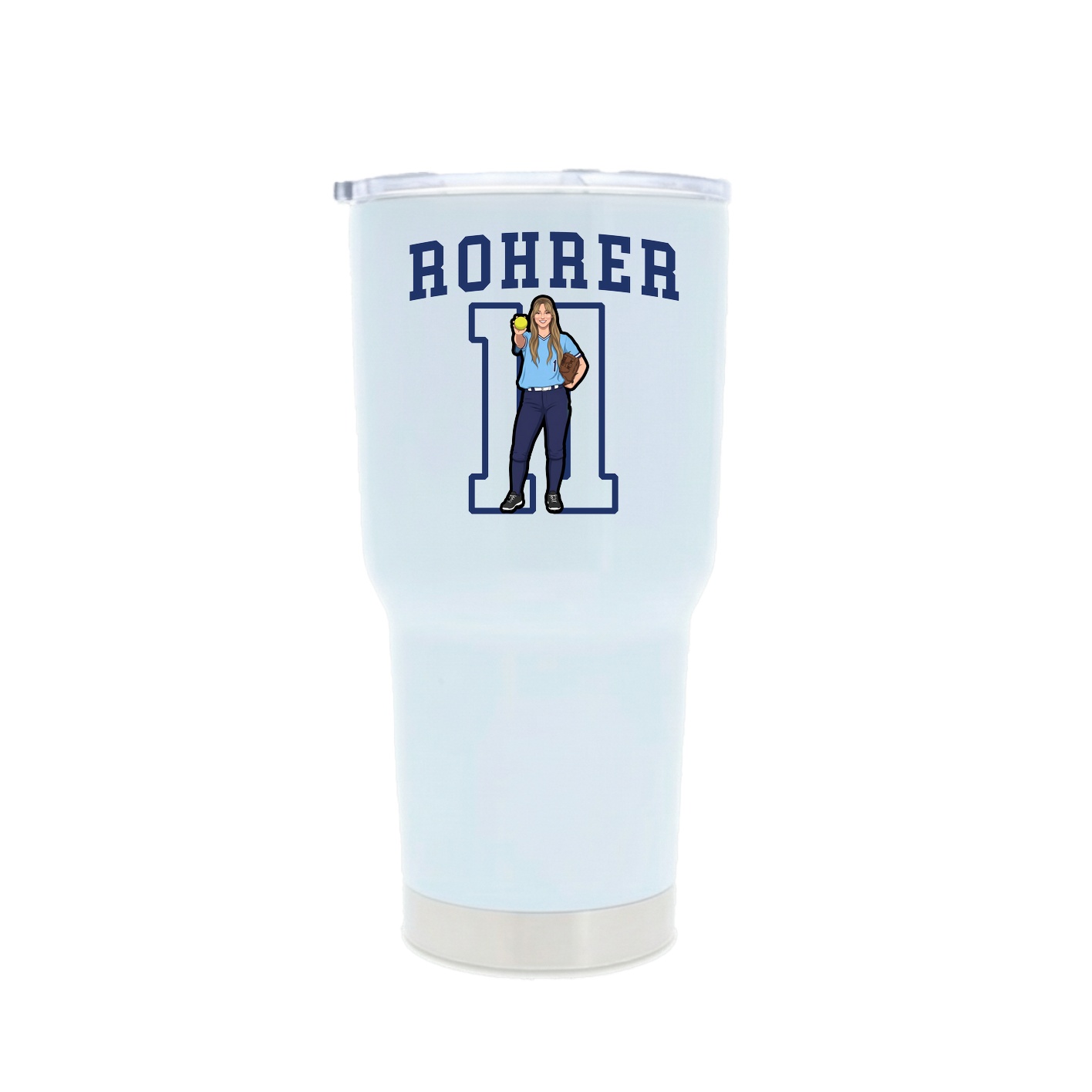 30oz Stainless Steel Tumbler — Shirsey in White