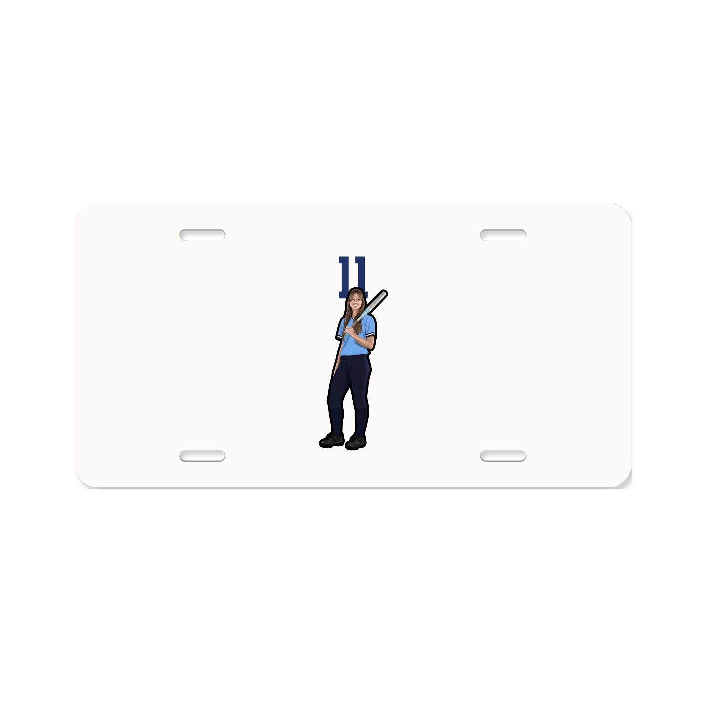 License Plate — Number Top in Classic