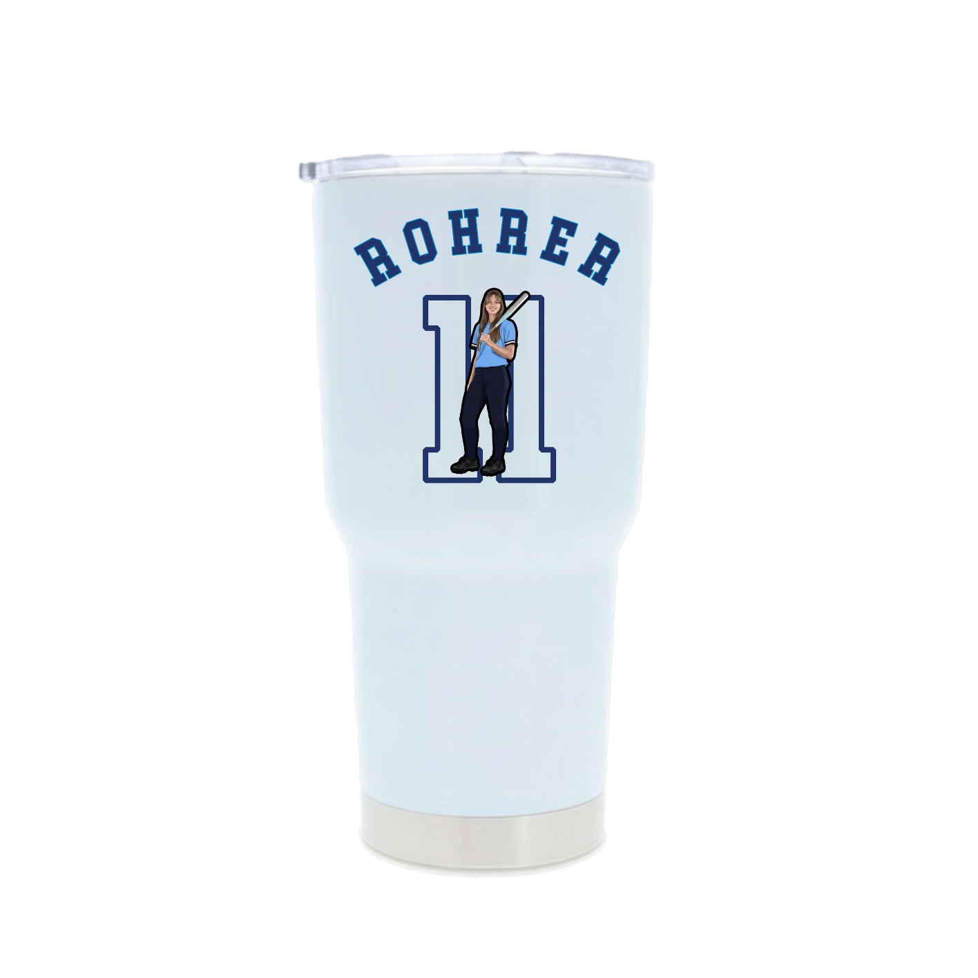 30oz Stainless Steel Tumbler — Shirsey Arch in White