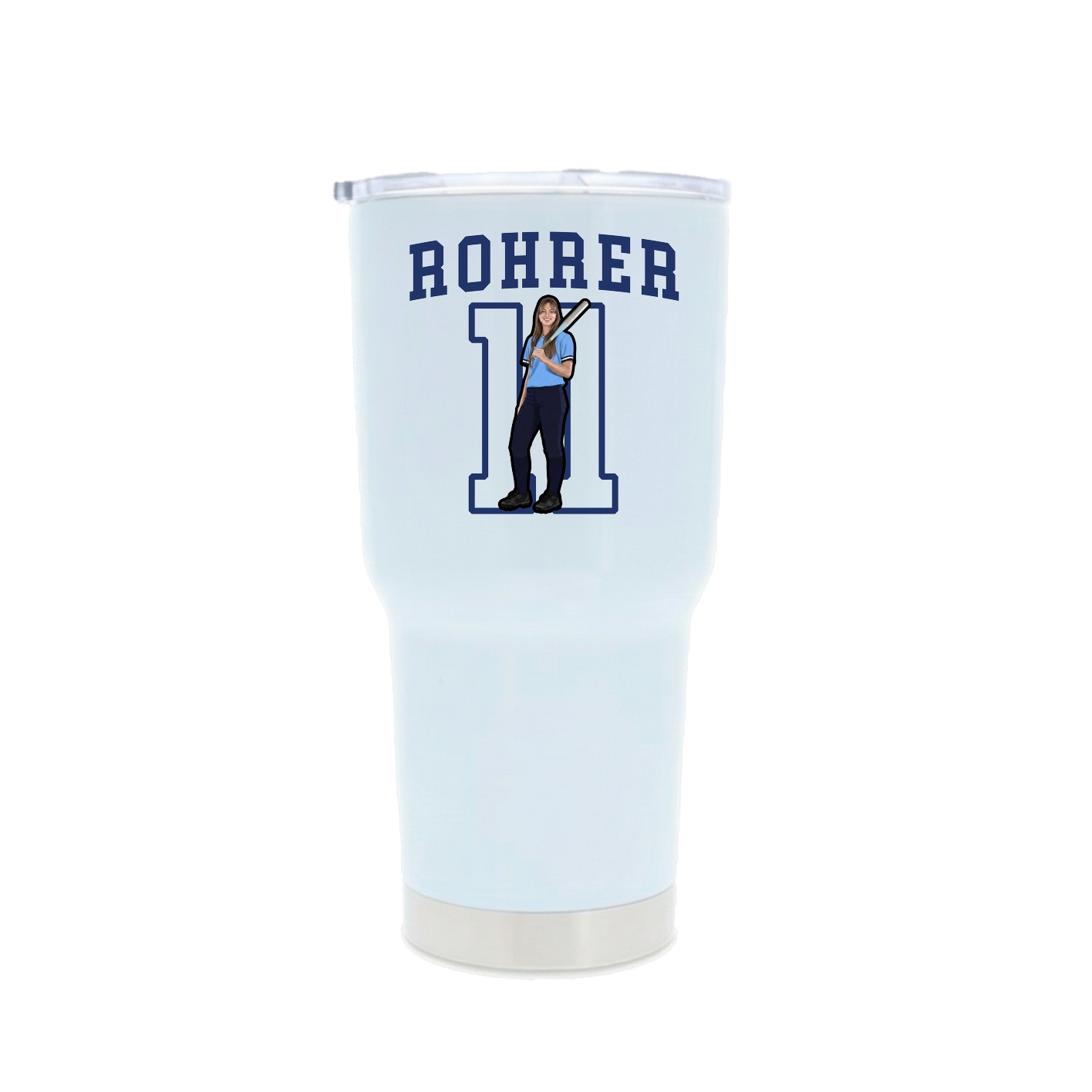 30oz Stainless Steel Tumbler — Shirsey in White