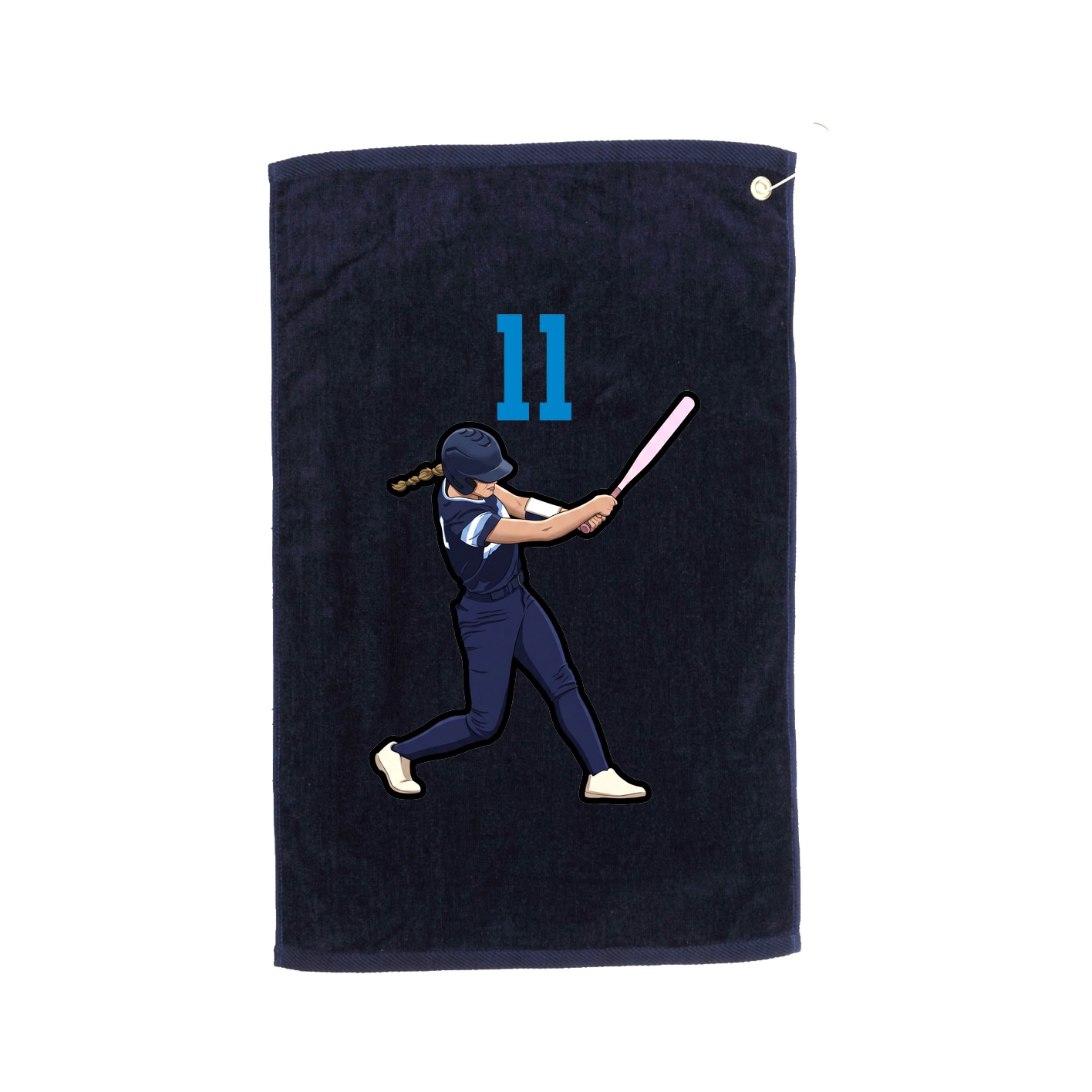 Golf Towel — Number Top in Navy