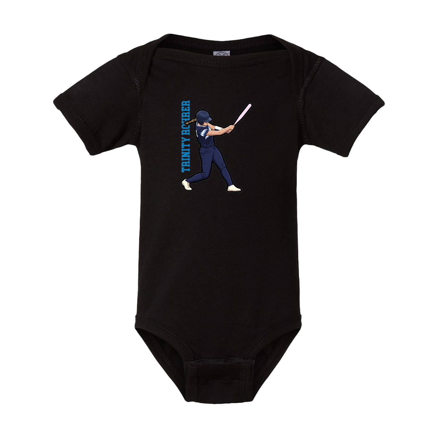 Baby Onesie — Name Vertical in Black