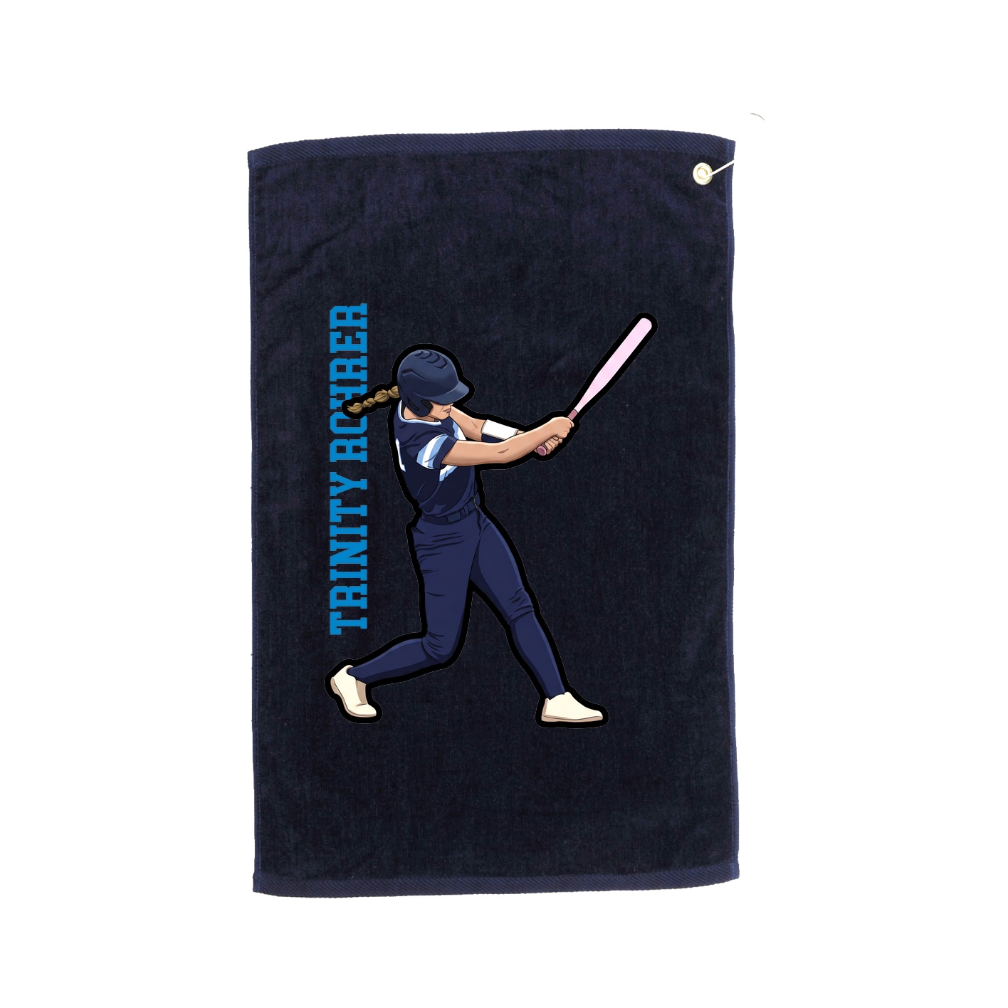 Golf Towel — Name Vertical in Navy
