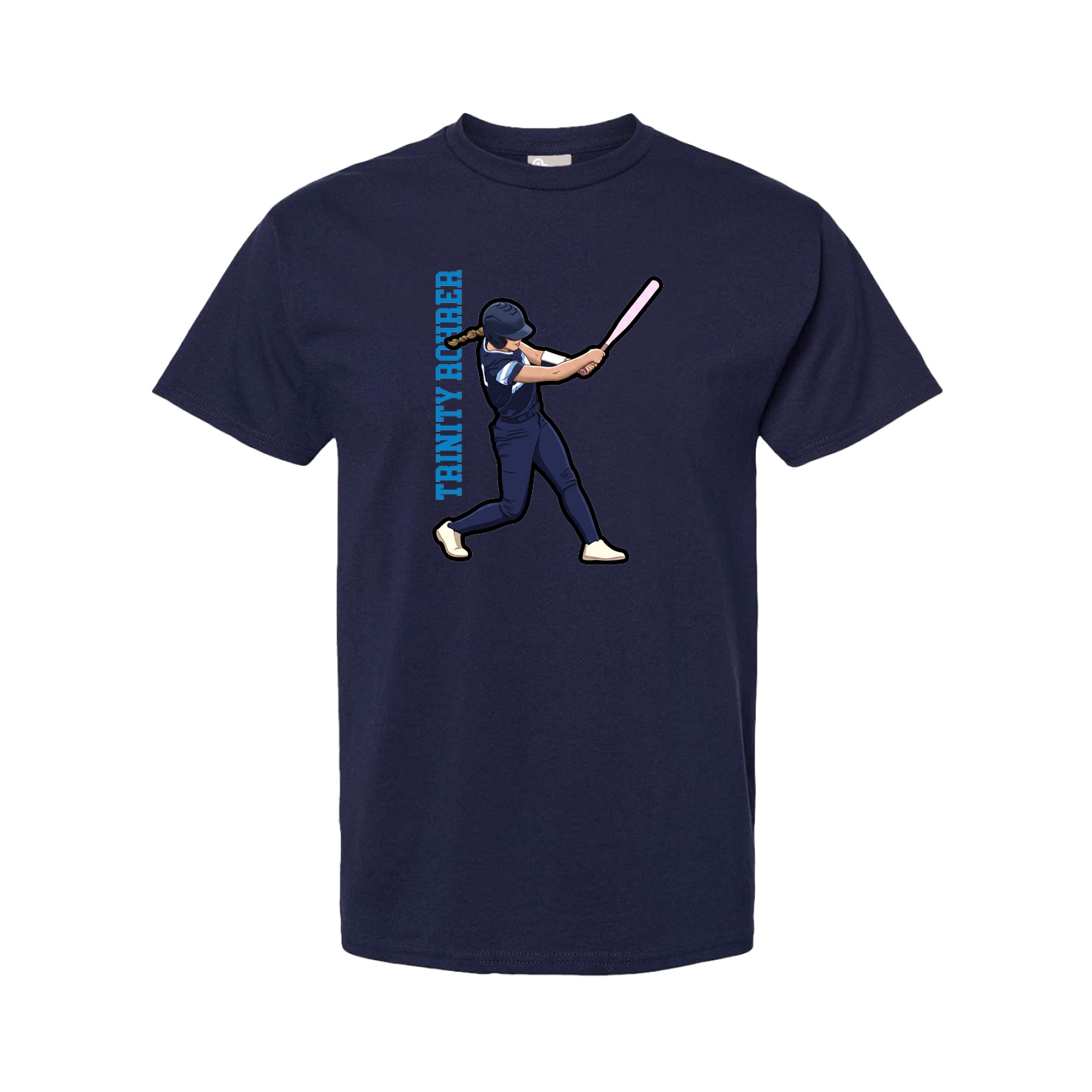 Youth Tee — Name Vertical in Navy